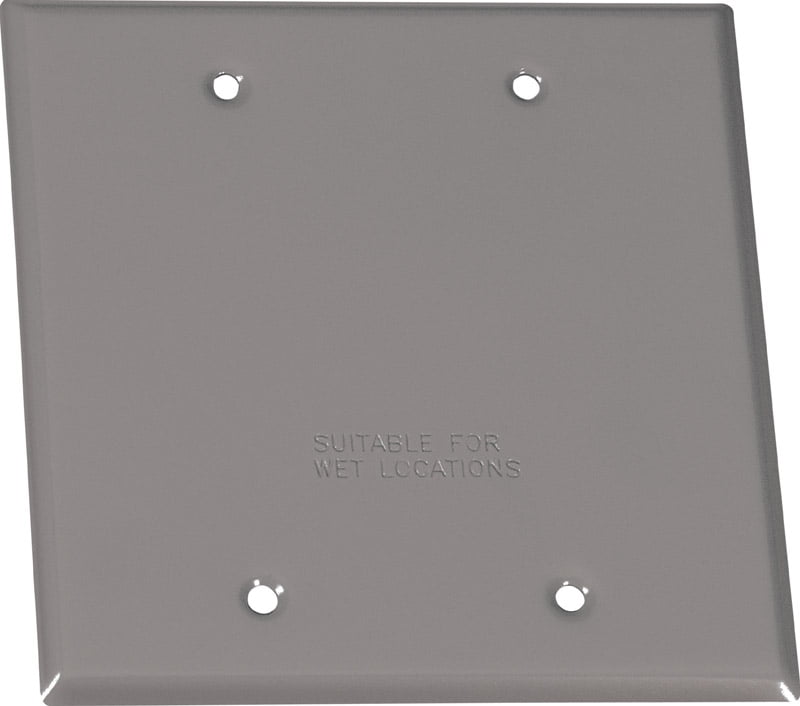 BLANK COVER 2GANG GRAY (Pack of 1)