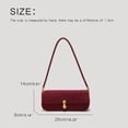 thumbnail image 4 of Bolsos de caja de gamuza sintética vintage para mujer, bolsos y carteras de diseñador de lujo, novedad de 2024, decoración de cerradura de PU, pequeños bolsos de hombro debajo del brazo, 4 of 5