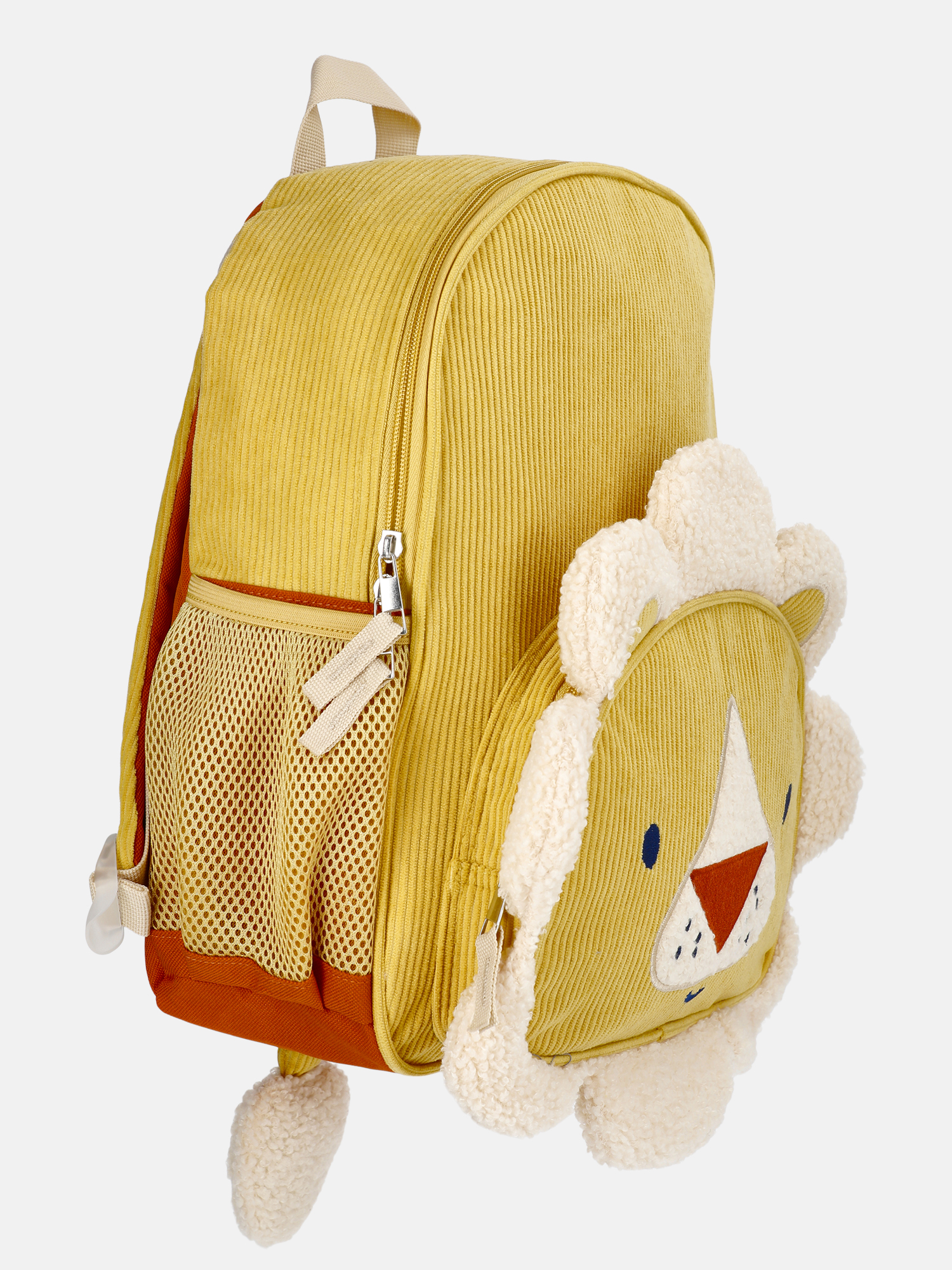 Mochila de 13.5" para niños pequeños, melena de león en pana, color cera de abejas 3