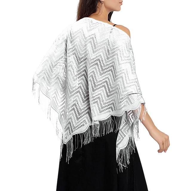 Châle en Dentelle Élégant pour Robe de Soirée de Mariage et Fête Formelle, Accessoire Léger Polyvalent