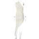 thumbnail image 5 of Vestido Vestido sin espalda para mujer, minivestido Sexy asimétrico para mujer, traje de calle ajustado Kuymtek Marfil T M para Mujer, 5 of 9