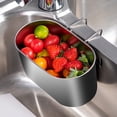 thumbnail image 3 of Primegos Stainless Steel Sink Drain Basket Rustproof Corrosion Resistant Efficient Filtering Kitchen Organizer Corner Sink Strainer, 3 of 8