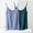 Green, variant on QUINDOS 2 Pack Tank Tops for Women Summer Athletic Camisoles for Women Plus Multi Pack Gym Sleeveless Spaghetti Strap Crew Neck Cami Tops Loose Ruffle Solid Color Undershirts