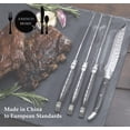 thumbnail image 6 of French Home Laguiole Connoisseur 20-Piece 18/10 Stainless-Steel Flatware Set with Pearl White Handles, 6 of 6