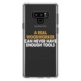 thumbnail image 1 of DistinctInk Clear Shockproof Hybrid Case for Samsung Galaxy Note 9 - TPU Bumper Acrylic Back Tempered Glass Screen Protector - Real Woodworker Can Never Have Enough Tools, 1 of 5