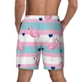 thumbnail image 4 of Uemuo Flamingo1 Pattern Mens Swim Trunks Quick Dry Board Shorts with Mesh Lining, Stretch Beach Shorts Quick Dry No-Chafing Board Shorts-Medium, 4 of 9