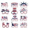 thumbnail image 1 of 24 Uds. Gafas de papel, gafas de fiesta patriótica, 4 de julio, fiesta patriótica, Día Conmemorativo, decoración del Día de la independencia, 1 of 5