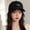Black, variant on Adjustable Dad Hat AURORADY Wide Brim Small Baseball Cap All Sun Hat Fashion Letter Embroidery Cap, Beige One Size Baseball Caps