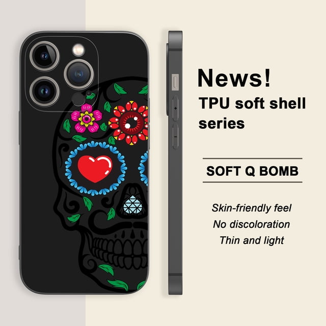 Proteja su iPhone de golpes y caídas accidentales con una funda de TPU con estampado de dibujos animados
