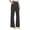 Black, variant on acuever Suit Trousers Women's High Waist Trousers Wide Leg Fabric Trousers Elegant Trousers Straight Leg Trousers Business Outfit Trousers Long Drawstring Women's Casual Pants Yoga Pants(S)
