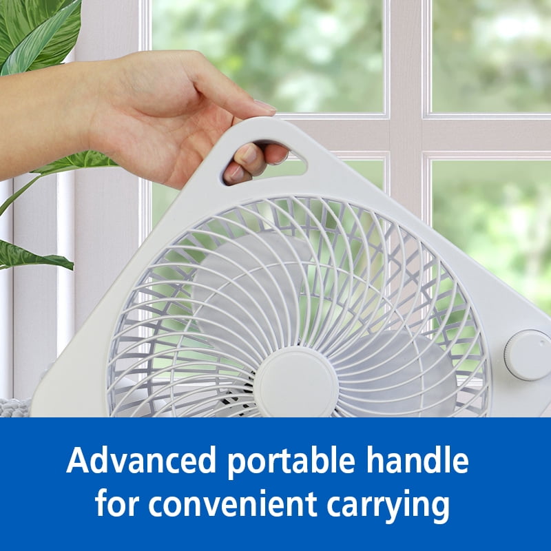 (2 pack) Mainstays 9 inch Personal Box Fan with 3 speeds White
