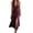 Wine Red, variant on Women's High Slit Ruched Sheer Sleeveless Low Cut Halter Maxi Dresses (Casual Summer Dresses With Pockets)