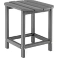 thumbnail image 1 of REKHHY Side Table Outdoor Small Patio Table 18” Adirondack Table, Weather Resistant End Tables, Outside Square Tea Table for Patio, Backyard, Poolside, Garden, Balcony (1, Gray), 1 of 8