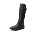 thumbnail image 1 of Botas DREAM PAIRS TRACE para mujer, altas hasta la rodilla, con piel sintética negra, talla 9, 1 of 7