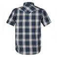 thumbnail image 2 of Coevals Club Men's Western Shirt Cowboy Plaid Country Pearl Snap Button Short Sleeve Two Pockets Work Shirts 41 Moonlit Ocean Plaid Medium, 2 of 7