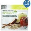 Sprout Organic Baby Food - Oatmeal with Roasted Cinnamon Applesauce, 3.5 oz, (Pack of 12)