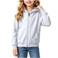 thumbnail image 6 of Ashirexll Girls Hoodies Solid Hooded Long Sleeve Sweatshirt for Big Girls Fall Casual Layer 1-11 Years, 6 of 7