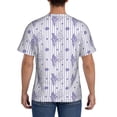 thumbnail image 3 of Bixox Men's Bouquet and Lavender Flowers Printed Short Sleeve Skinny Athletic T-Shirt, 3 of 6