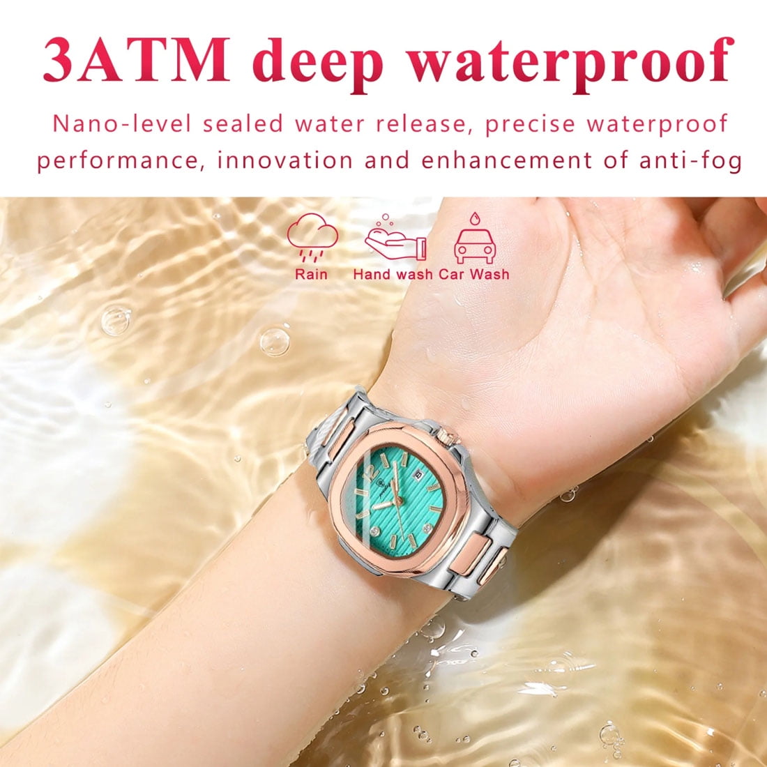 Poedagar Watch for Woman Square Ladies Quartz Watches Luminous Waterproof Women Female Clock