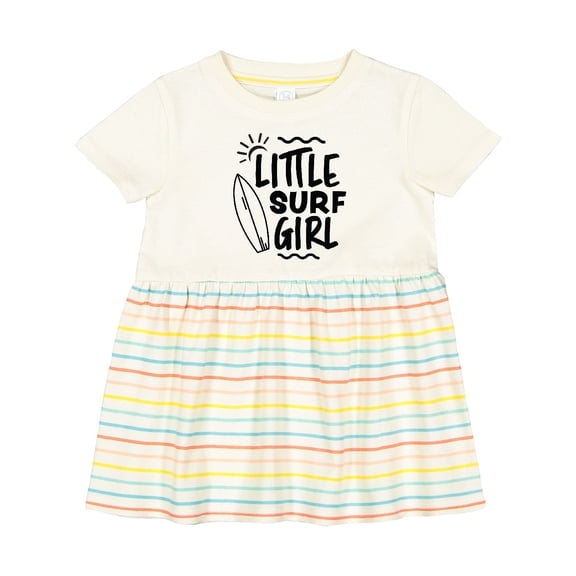 Inktastic Little Surf Girl with Surfboard Girls Baby Dress