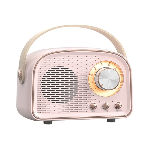 Altavoz BT Portátil Inalámbrico para Exteriores Vintage () Azul Rosa