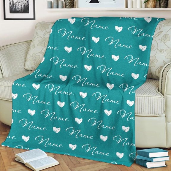 Personalized Name Blanket For Your Family Members, Custom Name Christmas Blanket For Mom, Dad, Son, Daughter -Fleece -60x80