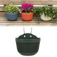 thumbnail image 2 of Nishiyuenyi Plastic Rattan Hanging Plant Basket Garden Flower Pot with Hook Dark Green M, 2 of 8