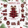 thumbnail image 2 of Dalrosia Christmas Buffalo Plaid Hanging Ornaments Christmas Tree Wooden Hanging Decor Wooden Christmas Ornaments Snowflake Reindeer Snowman Plaid Christmas Decor, 2 of 7