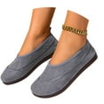 thumbnail image 4 of Womens Shoes,Casual Loafers Comfortable Round Toe for Daily Wear Travel Casual Loafers for Spring Fall,Shoes for Women,Grey,6.5, 4 of 9