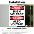 thumbnail image 3 of (2 Pack) High Voltage (Bilingual) OSHA Danger Sign 18 Inch X 24 Inch Vinyl Label Decal Sticker Weather Resistant, UV Protected for Workplace, Business, and Construction Site, Made in, 3 of 7