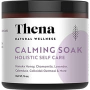 Thena Natural Wellness Calming Bath Soak for Dry Sensitive Skin, Eczema Relief for Babies Kids Adult