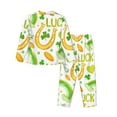 thumbnail image 2 of Uemuo St Patrick's Day1 Pattern Womens Pajama Sets,PJ Set for Women,Pajamas for Women Logo,Long Sleeve Pajama Set for Women,Soft Long Sleeve Top With Pants-Small, 2 of 9