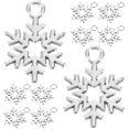 thumbnail image 1 of OULII 100Pcs Snowflake Charms Silver Snowflake Favors Festival Use DIY Style, 1 of 8