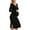 Black, variant on Gyujnb Scoop Neck Ribbed Knit Midi Maternity Dress Long Sleeve Side Slit Stretchy Bodycon Elegant Fall Winter Pregnancy Wear,M