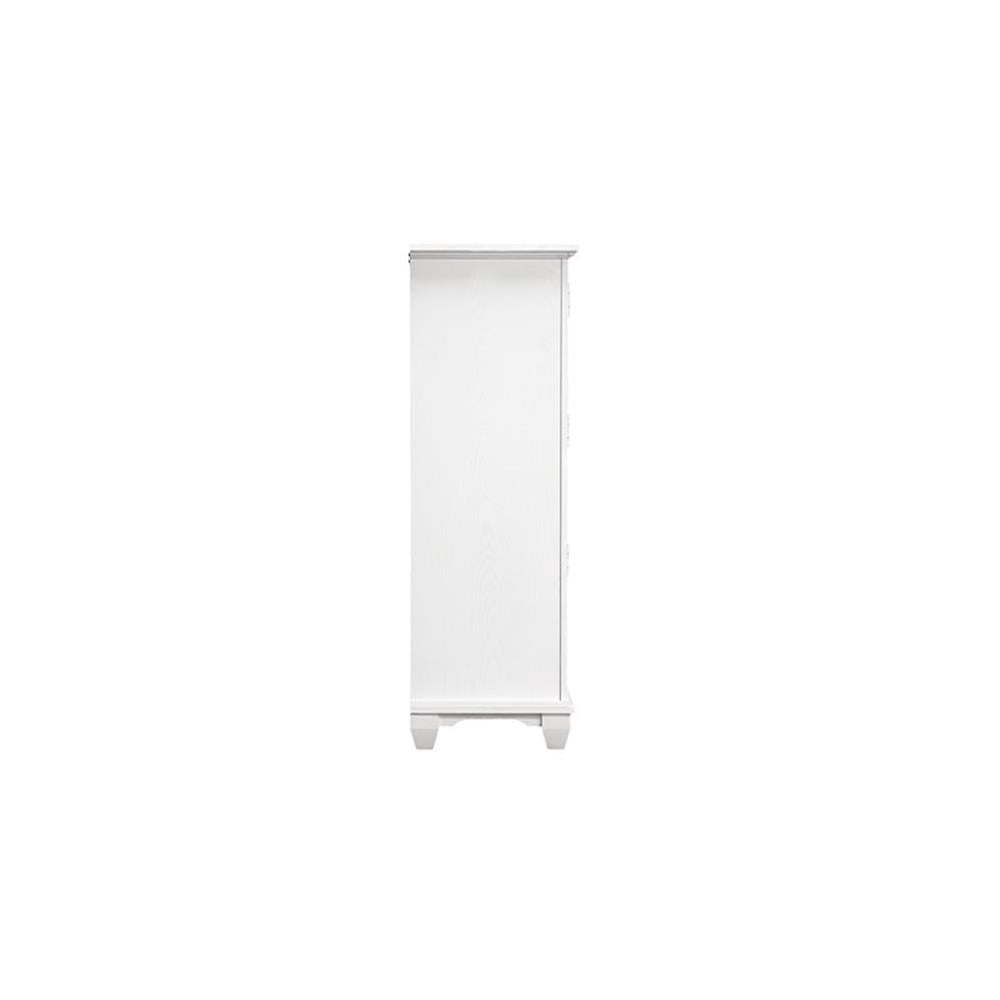New Classic Furniture Jamestown Solid Wood 5-Drawer Door Chest in White