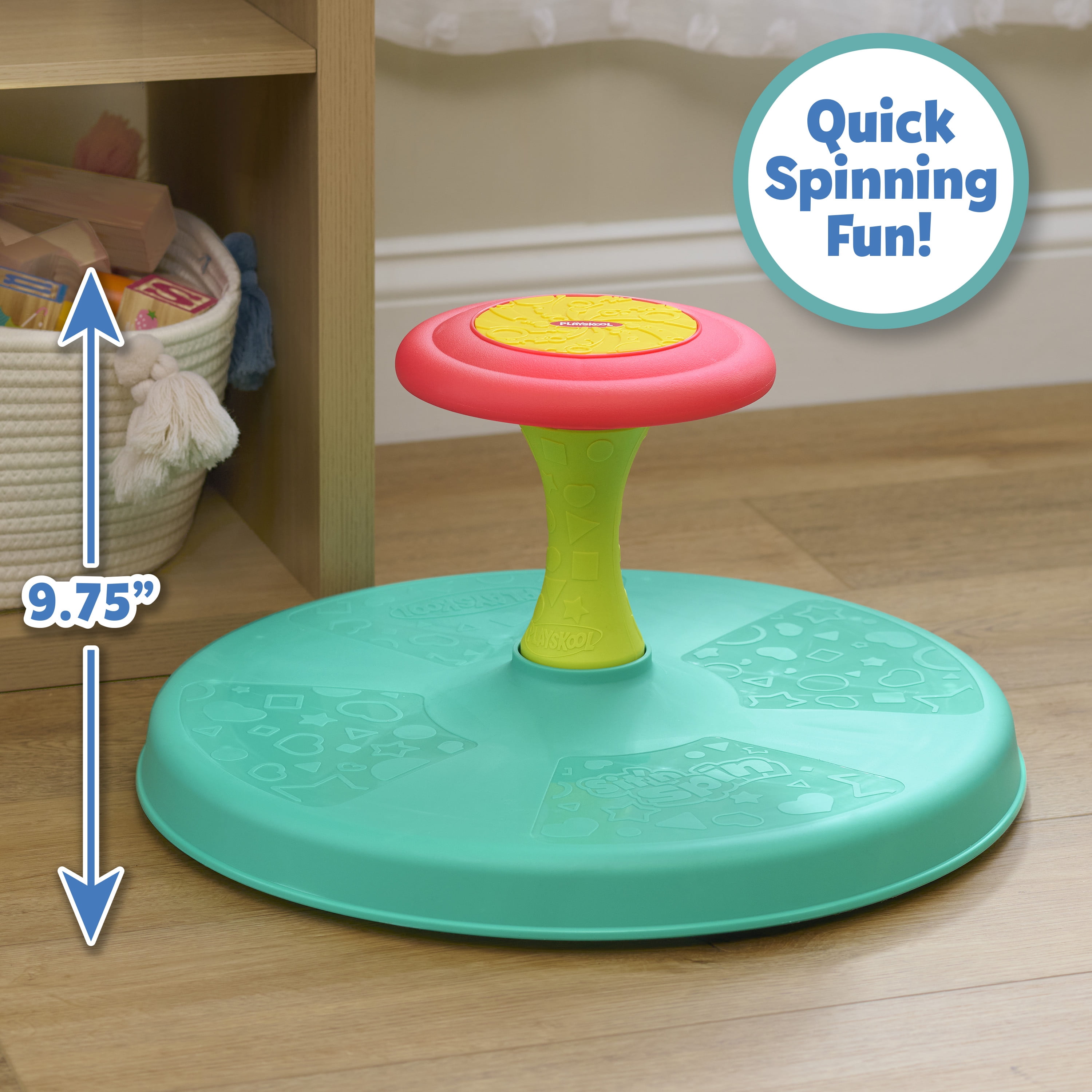 Playskool Sit ’n Spin Activity Toy, Spinning Seat, Kids Ages 18 Months and up, Hasbro Licensed