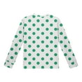 thumbnail image 6 of YUNAFFT Girls Long Sleeve Blouse Floral Print Round Neck Cotton-Like Comfort Stretchy Fit Casual Playwear 4-12Y, 6 of 7