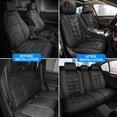 thumbnail image 3 of LAONNVIR Seat Covers Full Set Fit for Honda CR-V 2007-2024 2025 Faux Leather Car Seat Cover Waterproof Automotive Seat Cushion Protectors Compatible Airbag (Black,5 Seats), 3 of 8