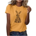 thumbnail image 1 of Tauxra Hauts d'Été à Manches Courtes pour Femmes, T-Shirts à Col Rond pour Femmes, Blouse T-Shirt Décontractée à Imprimé de Pâques, 1 of 6