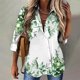 thumbnail image 2 of Moda mujer sexy manga larga con cuello en v pulóver estampado casual blusa tops Fridja fjkfkj3754, 2 of 5
