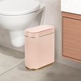 thumbnail image 1 of Bote de basura con sensor de movimiento, cubo de basura inteligente de plástico con tapa automática, papelera impermeable estrecha para baño, dormitorio, cocina y oficina (Rosa, 1 of 4