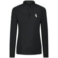 thumbnail image 2 of Women's Levelwear Black Chicago White Sox Upright Insignia 2.0 Quarter-Zip Tri-Blend Top, 2 of 3