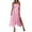 Pink, variant on THDHVS Wedding Guest Dress,Plus Size Cocktail Dress,Women Summer Cowl Neck Sleeveless Slip Dress Pleated Detail with High Slit Black