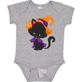 thumbnail image 3 of Inktastic Halloween Cat, Cute Cat, Black Cat, Witch Hat Boys or Girls Baby Bodysuit, 3 of 5