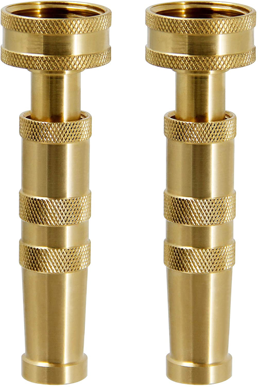 4" Brass Hose Nozzle Adapter Heavy Duty Twist For Garden Watering Car Cleaning 