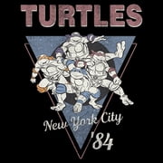 Men's Teenage Mutant Ninja Turtles Vintage Group Triangle Pull Over Hoodie Black 2X Large
