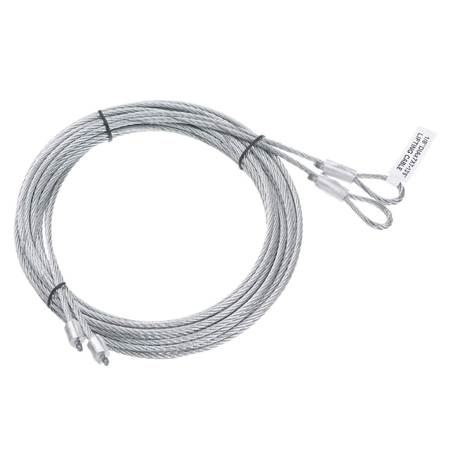 Unique Bargains 2 Packs 13.6ft 4M Garage Door Cable 3mm Diameter Torsion Spring Wire Cable, Galvanized Steel