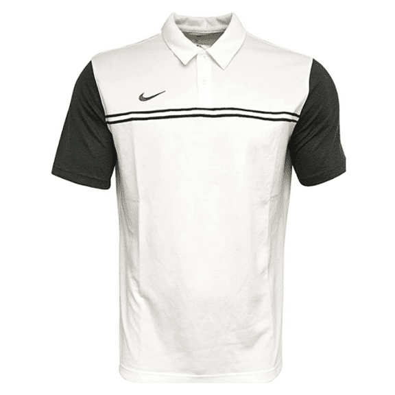 Nike Mens Dry Franchise Short Sleeve Tagless Polo CI4467 (White/Grey, Large)