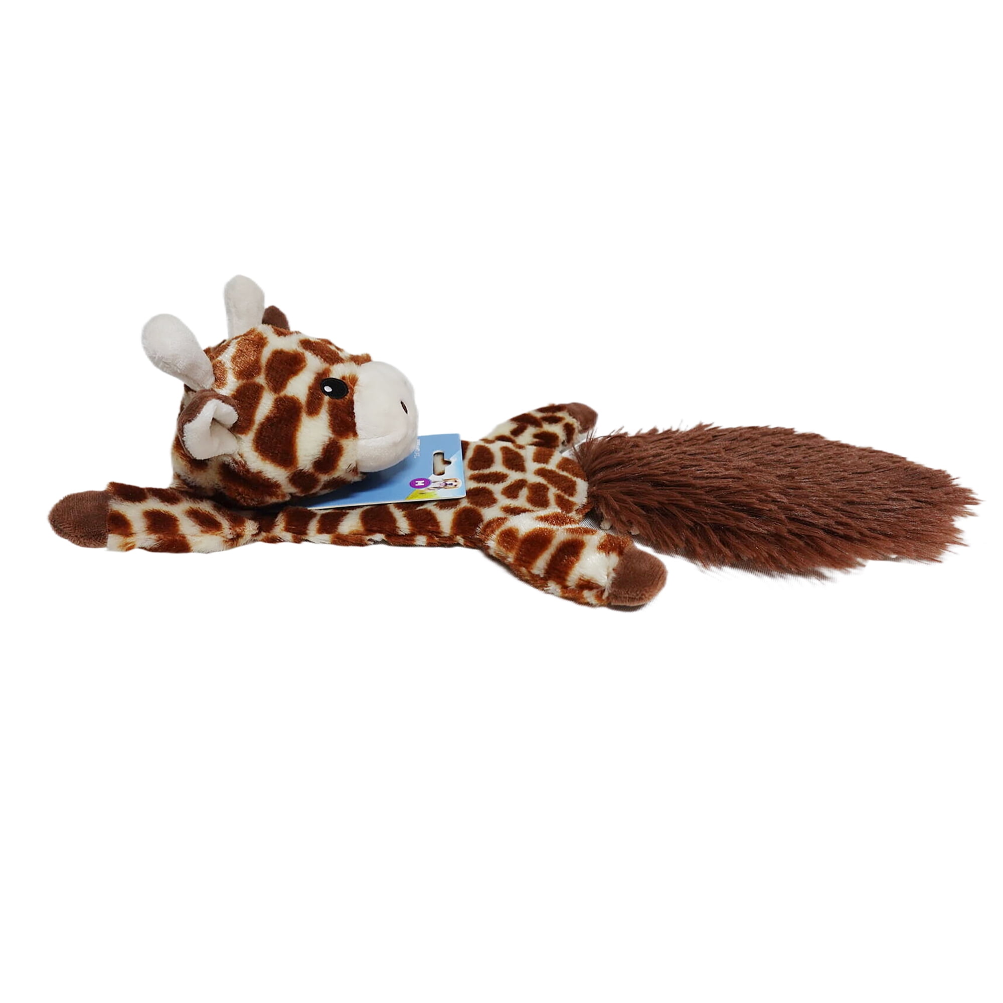 Vibrant Life Giraffe Snuggle Tail, Dog Toy Chew Level 3, Brown, Stuff Less, Polyester