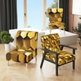 thumbnail image 4 of Designart "Golden Honeycomb" Upholstered Mid-Century Accent Chair - Arm Chair, 4 of 5